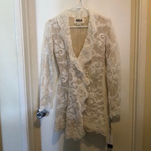 Stone Cold Fox Lacy Deep VNeck Wrap Dress